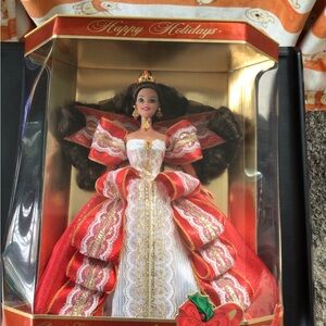 Holiday Barbie Doll in Red and Gold Gown